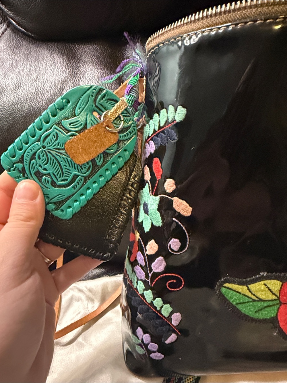 Consuela Poppy Downtown Floral & Sugar Skull Crossbody Bag - Picture 3 of 5
